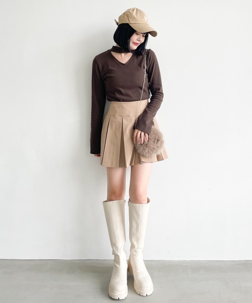 Heather(ヘザー)の「フロントカットアウトプルオーバー 980805(Tシャツ/カットソー・レディース・ブラウン/アイボリー/ブラック・FREE)」の17枚目の写真