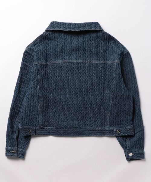 REAL CUBE（リアルキューブ）の「デニムジャケット（デニムジャケット・レディース・ネイビー・FREE）」の7枚目の写真
