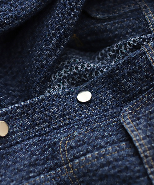 REAL CUBE（リアルキューブ）の「デニムジャケット（デニムジャケット・レディース・ネイビー・FREE）」の6枚目の写真