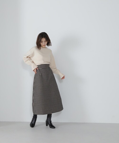 NATURAL BEAUTY BASIC(ナチュラルビューティーベーシック)の「◇パールタックスリーブニット(ニット/セーター・レディース・ピンク/ブラック/オフホワイト・FREE)」の16枚目の写真