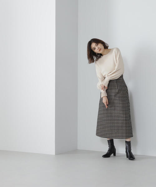 NATURAL BEAUTY BASIC(ナチュラルビューティーベーシック)の「◇パールタックスリーブニット(ニット/セーター・レディース・ピンク/ブラック/オフホワイト・FREE)」の18枚目の写真