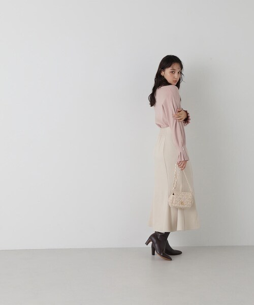 NATURAL BEAUTY BASIC(ナチュラルビューティーベーシック)の「◇パールタックスリーブニット(ニット/セーター・レディース・ピンク/ブラック/オフホワイト・FREE)」の21枚目の写真
