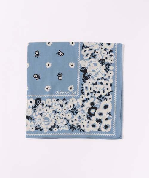 NOMA t.d.（ノーマティーディー）の「【NOMA t.d. / ノーマ ティーディー】Draw Your Garden Bandana（バンダナ/スカーフ・メンズ・サックスブルー/ブラック/ベージュ・FREE）」の4枚目の写真