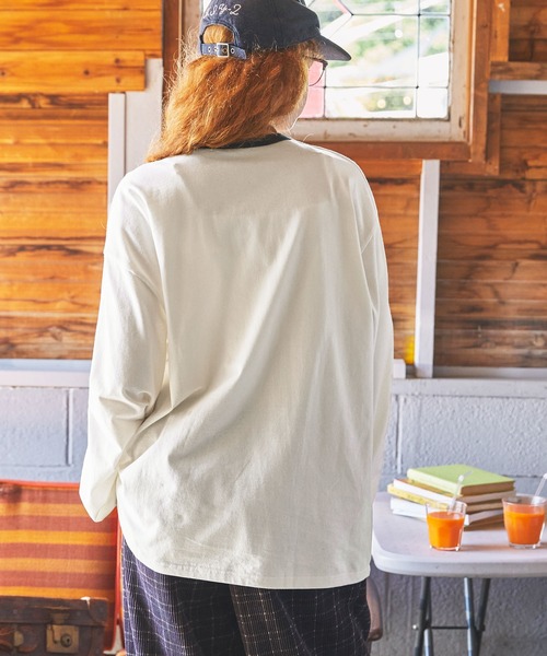 FELIX】別注 フェリックス ヴィンテージプリントリンガーロンT（T