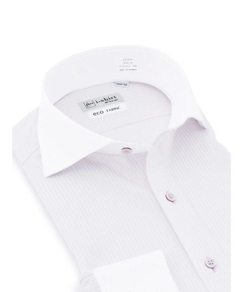 【完全ノーアイロン】カッタウェイ 長袖アイシャツ ストライプ カッタウェイ ホワイト/ピンク/サックス/ブルー（ビジネスシャツ）｜Perfect Suit FActory（パーフェクトスーツファクトリー）