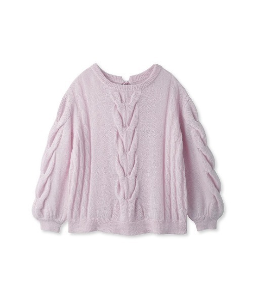 LILY BROWN(リリーブラウン)の「ケーブルニットプルオーバー(ニット/セーター・レディース・グレー/ピンク/アイボリー・FREE)」の14枚目の写真