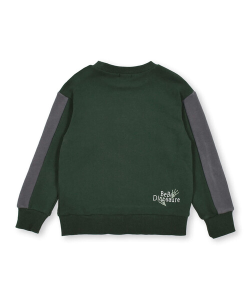 BeBe（ベベ）の「ベア裏毛恐竜標本トレーナー(80~150cm)（スウェット・キッズ・オフホワイト/グリーン/イエロー・90cm/100cm/130cm/120cm/140cm/110cm/80ｃｍ/150cm）」の11枚目の写真