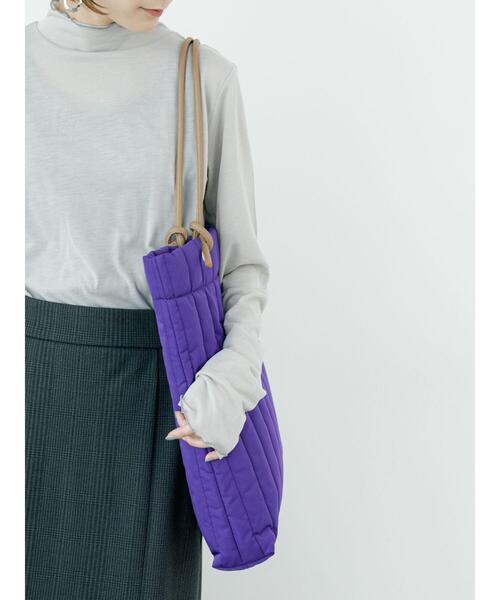 Samansa Mos2 blue（サマンサモスモスブルー）の「2WAYハンドルキルティングトート（ハンドバッグ・レディース・ブラック/キナリ/パープル・F）」の7枚目の写真