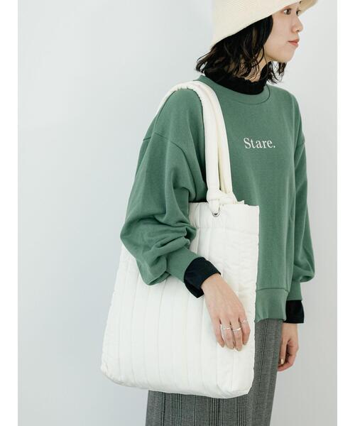 Samansa Mos2 blue（サマンサモスモスブルー）の「2WAYハンドルキルティングトート（ハンドバッグ・レディース・ブラック/キナリ/パープル・F）」の9枚目の写真