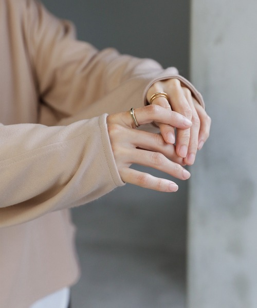 select MOCA（セレクトモカ）の「キーネックランタンスリーブプルオーバー（Tシャツ/カットソー・レディース・ブラック/ベージュ・FREE）」の20枚目の写真