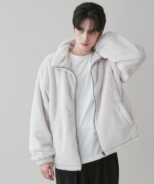 LUCY（ルーシー）の「LUCY/フェイクファー ZIPブルゾン（ブルゾン・メンズ・アイボリー/ブラック・MEDIUM/LARGE）」の11枚目の写真