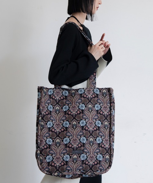 VACANCY（ヴァカンシー）の「ゴブラン柄オーバートートバッグ（トートバッグ・レディース・ホワイト/ブラック・FREE）」の15枚目の写真