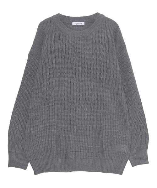 Figments（フィグメンツ）の「無地セーター（ニット/セーター・レディース・グレー/ブラック・FREE）」の16枚目の写真