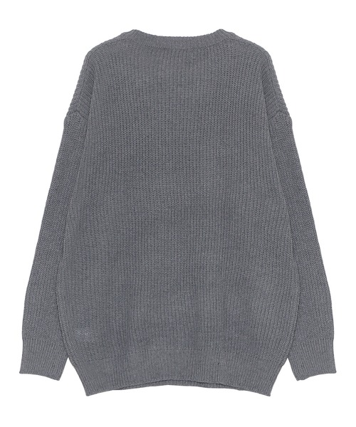 Figments（フィグメンツ）の「無地セーター（ニット/セーター・レディース・グレー/ブラック・FREE）」の7枚目の写真