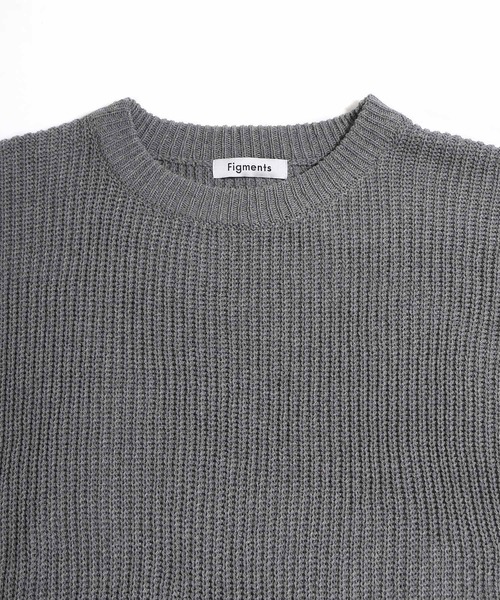 Figments（フィグメンツ）の「無地セーター（ニット/セーター・レディース・グレー/ブラック・FREE）」の8枚目の写真