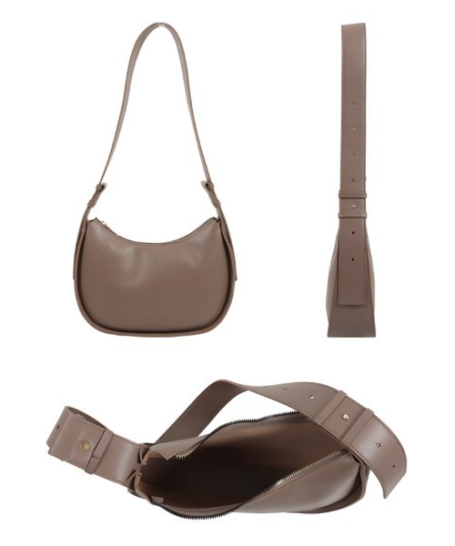 KOBE LETTUCE（コウベレタス）の「ワイドベルトショルダーバッグ（ショルダーバッグ・レディース・ボルドー/ブラック/グレイッシュベージュ・FREE）」の8枚目の写真