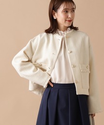 N.（N. Natural Beauty Basic） | 【S Size Line】◆スラブツイードショートブルゾン(ブルゾン)