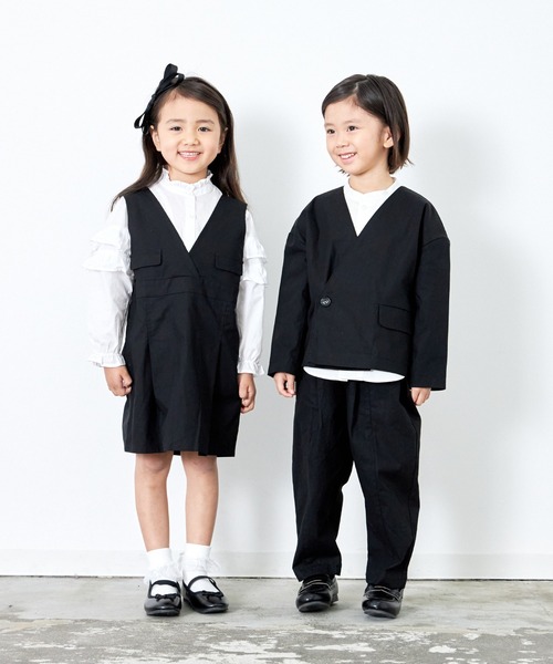 MAKE YOUR DAY（メイクユアデイ）の「セットアップできるフォーマルパンツ（スーツパンツ・キッズ・グレー/ブラック・130/110/140/120/100）」の6枚目の写真