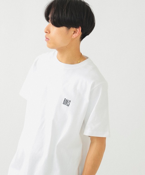 BEAMS（ビームス）の「BEAMS / BMSロゴ ベーシック Tシャツ（Tシャツ/カットソー・レディース・ネイビー/ブラック/ホワイト・M/S/XXL/XL/L）」の5枚目の写真