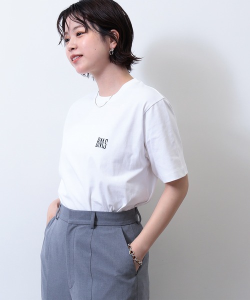 BEAMS(ビームス)の「ベーシックフィット BMS ロゴ Tシャツ(Tシャツ/カットソー・メンズ・ネイビー/ブラック/ホワイト・M/S/XXL/XL/L)」の9枚目の写真