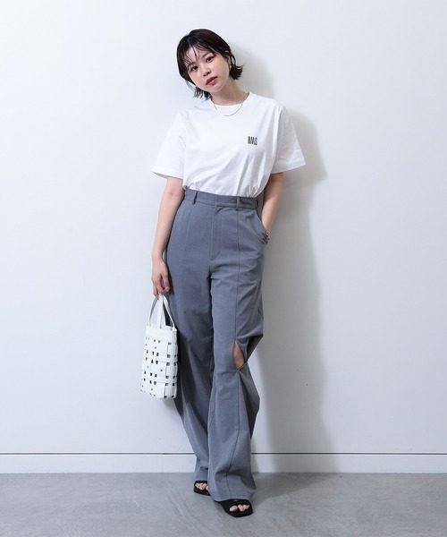 BEAMS(ビームス)の「ベーシックフィット BMS ロゴ Tシャツ(Tシャツ/カットソー・メンズ・ネイビー/ブラック/ホワイト・M/S/XXL/XL/L)」の11枚目の写真