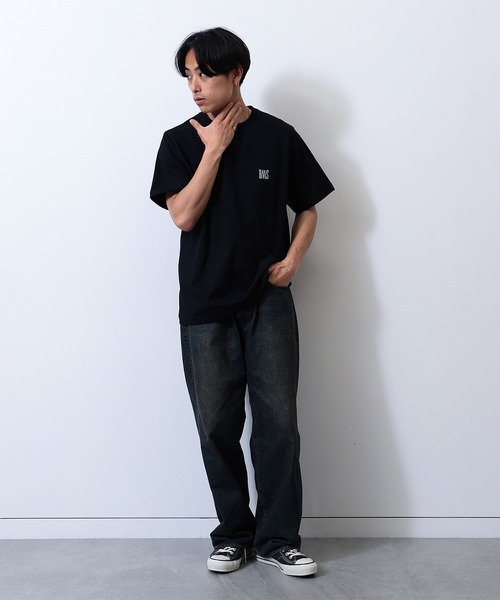 BEAMS(ビームス)の「ベーシックフィット BMS ロゴ Tシャツ(Tシャツ/カットソー・メンズ・ネイビー/ブラック/ホワイト・M/S/XXL/XL/L)」の15枚目の写真