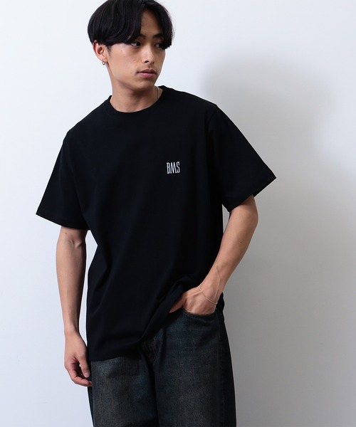 BEAMS(ビームス)の「ベーシックフィット BMS ロゴ Tシャツ(Tシャツ/カットソー・メンズ・ネイビー/ブラック/ホワイト・M/S/XXL/XL/L)」の13枚目の写真
