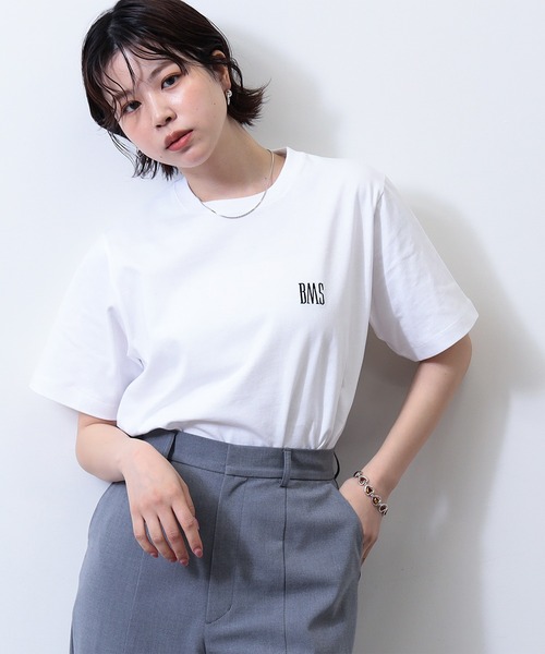 BEAMS（ビームス）の「BEAMS / BMSロゴ ベーシック Tシャツ（Tシャツ/カットソー・レディース・ネイビー/ブラック/ホワイト・M/S/XXL/XL/L）」の22枚目の写真