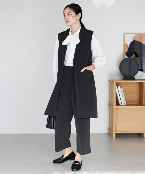 Elura(エルーラ)の「<セレモニーでもお仕事でも使える!>映えラクワイドパンツ(その他パンツ・レディース・ネイビー/ホワイト/ブラック・LARGE/MEDIUM/SMALL)」の7枚目の写真