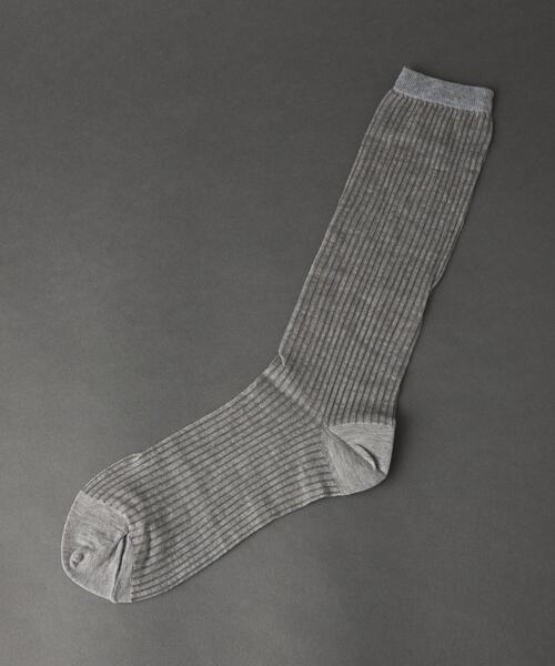 CITEN（シテン）の「＜CITEN＞シアー リブ ソックス（ソックス/靴下・レディース・グレー/ベージュ・FREE）」の2枚目の写真
