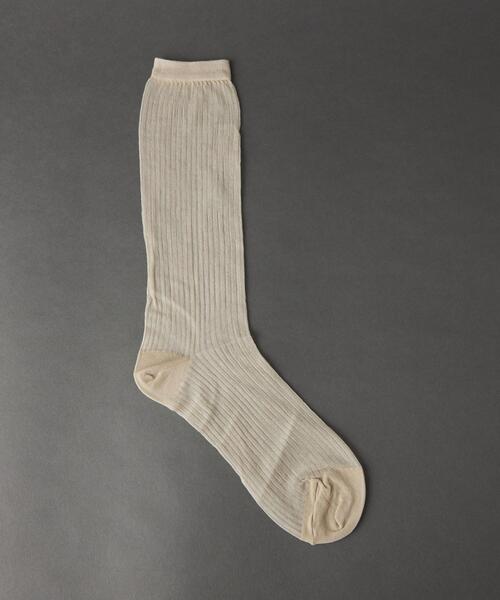 CITEN（シテン）の「＜CITEN＞シアー リブ ソックス（ソックス/靴下・レディース・グレー/ベージュ・FREE）」の3枚目の写真