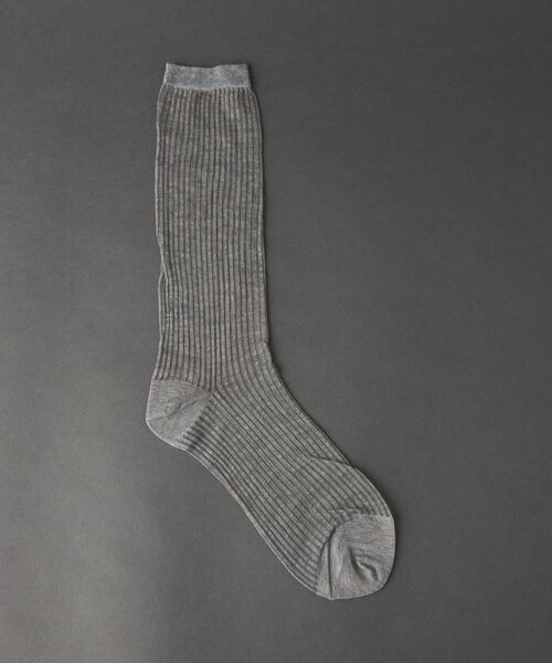CITEN（シテン）の「＜CITEN＞シアー リブ ソックス（ソックス/靴下・レディース・グレー/ベージュ・FREE）」の5枚目の写真