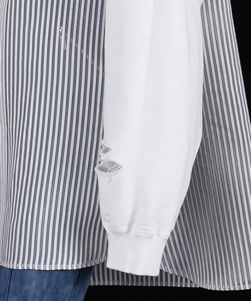 PRANK PROJECT（プランクプロジェクト）の「スプレーダイショートスウェットフーディ / Spray Dyed Short Hoodie（パーカー・レディース・ブラック/ネイビー/ホワイト・FREE）」の21枚目の写真