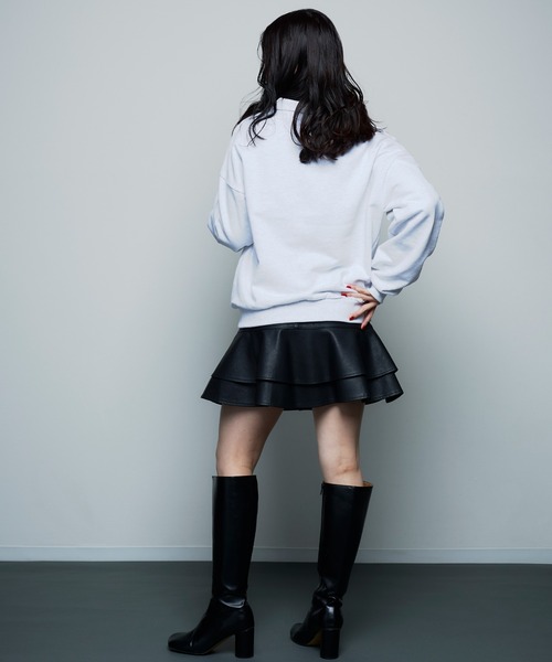 新品⭐︎Narcissus ナルシス レザーミニスカート スカラップ Narcissus（ナルシス）の「【Narcissus】レザーフリルミニ