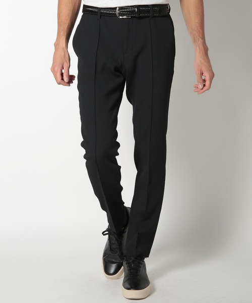 MEN'S BIGI（メンズビギ）の「ヘリンボーンストレッチパンツ（スラックス・メンズ・ブラック/ネイビー・01/02/03/04）」の2枚目の写真