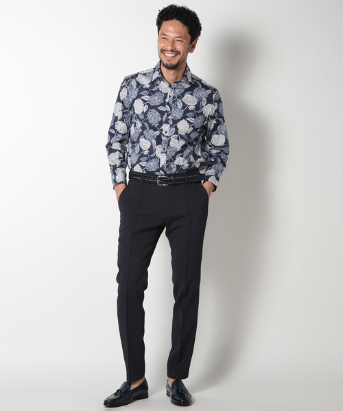 MEN'S BIGI（メンズビギ）の「ヘリンボーンストレッチパンツ（スラックス・メンズ・ブラック/ネイビー・01/02/03/04）」の3枚目の写真