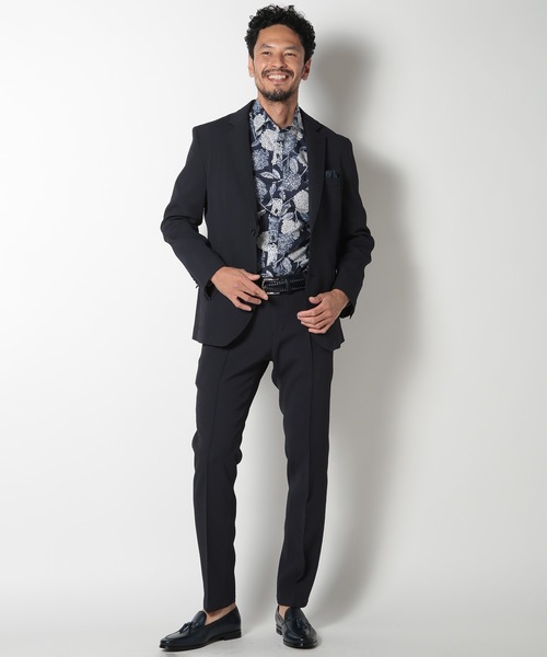 MEN'S BIGI（メンズビギ）の「ヘリンボーンストレッチパンツ（スラックス・メンズ・ブラック/ネイビー・01/02/03/04）」の4枚目の写真