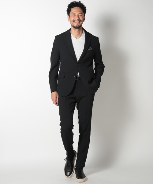 MEN'S BIGI（メンズビギ）の「ヘリンボーンストレッチパンツ（スラックス・メンズ・ブラック/ネイビー・01/02/03/04）」の5枚目の写真