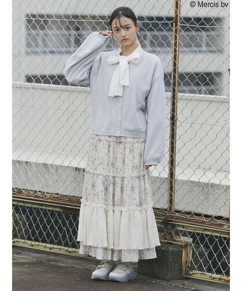 merry jenny（メリージェニー）の「うさぎたちのカーディガン（カーディガン/ボレロ・レディース・ブラック/オフホワイト/ライトブルー・FREE）」の10枚目の写真