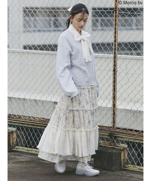 merry jenny（メリージェニー）の「うさぎたちのカーディガン（カーディガン/ボレロ・レディース・ブラック/オフホワイト/ライトブルー・FREE）」の12枚目の写真