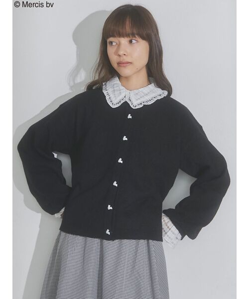merry jenny（メリージェニー）の「うさぎたちのカーディガン（カーディガン/ボレロ・レディース・ブラック/オフホワイト/ライトブルー・FREE）」の14枚目の写真