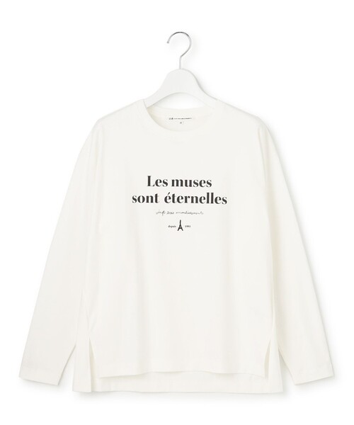 23区(ニジュウサンク)の「【洗える】ミューズ ロゴTシャツ(Tシャツ/カットソー・レディース・ブラック系/ホワイト系・48/44/46)」の9枚目の写真