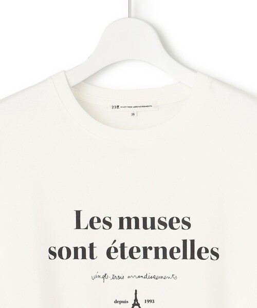23区(ニジュウサンク)の「【洗える】ミューズ ロゴTシャツ(Tシャツ/カットソー・レディース・ブラック系/ホワイト系・48/44/46)」の11枚目の写真