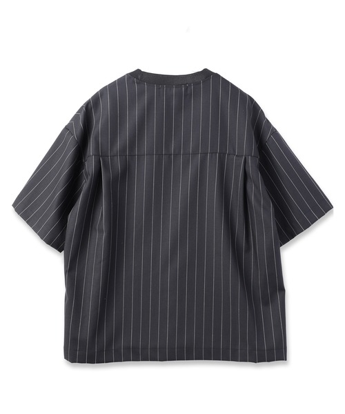 クルニ CULLNI LAYERED STRIPE MA-1 22-ss-056 CULLNI - 【残り一点】Stripe Asymmetrical Layered Shirt