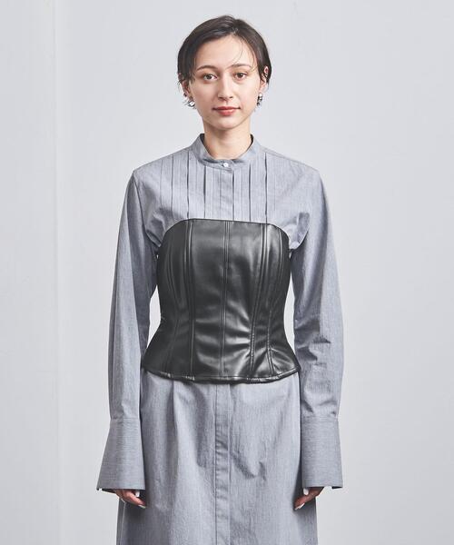 UNITED ARROWS(ユナイテッドアローズ)の「フェイクレザー ベアトップ(チューブトップ・レディース・ブラック・FREE)」の4枚目の写真