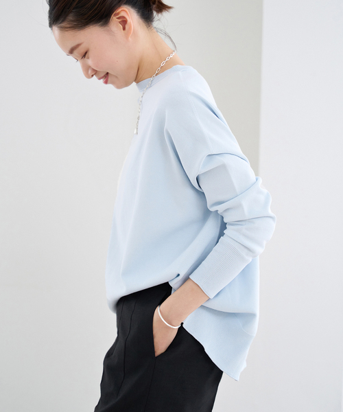 未使用に近いIENA イエナ コットンストレッチ NEOワイド長袖プルオーバー IENA（イエナ）の「コットンストレッチ NEOワイド長袖プル