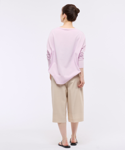 IENA（イエナ）の「コットンストレッチ NEOワイド長袖プルオーバー（ニット/セーター・レディース・ライトグレー/ネイビー/ピンク系その他/ホワイト/サックスブルー・FREE）」の20枚目の写真