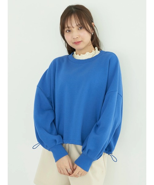 earth music&ecology(アースミュージックアンドエコロジー)の「裏毛ドロストプルオーバー(Tシャツ/カットソー・レディース・イエロー/コーラル/アイボリー/ブルー/オートミール・FREE)」の20枚目の写真