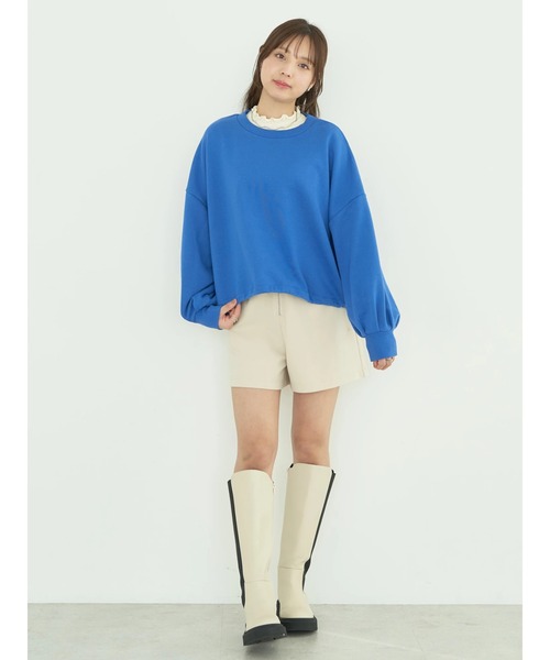 earth music&ecology(アースミュージックアンドエコロジー)の「裏毛ドロストプルオーバー(Tシャツ/カットソー・レディース・イエロー/コーラル/アイボリー/ブルー/オートミール・FREE)」の21枚目の写真