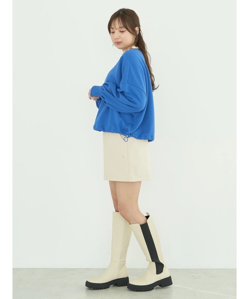 earth music&ecology(アースミュージックアンドエコロジー)の「裏毛ドロストプルオーバー(Tシャツ/カットソー・レディース・イエロー/コーラル/アイボリー/ブルー/オートミール・FREE)」の22枚目の写真